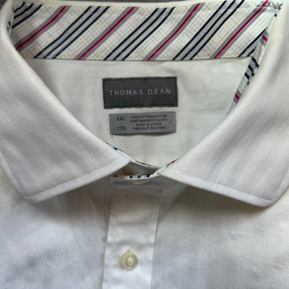 Thomas Dean men's button down shirt - Size XXL White